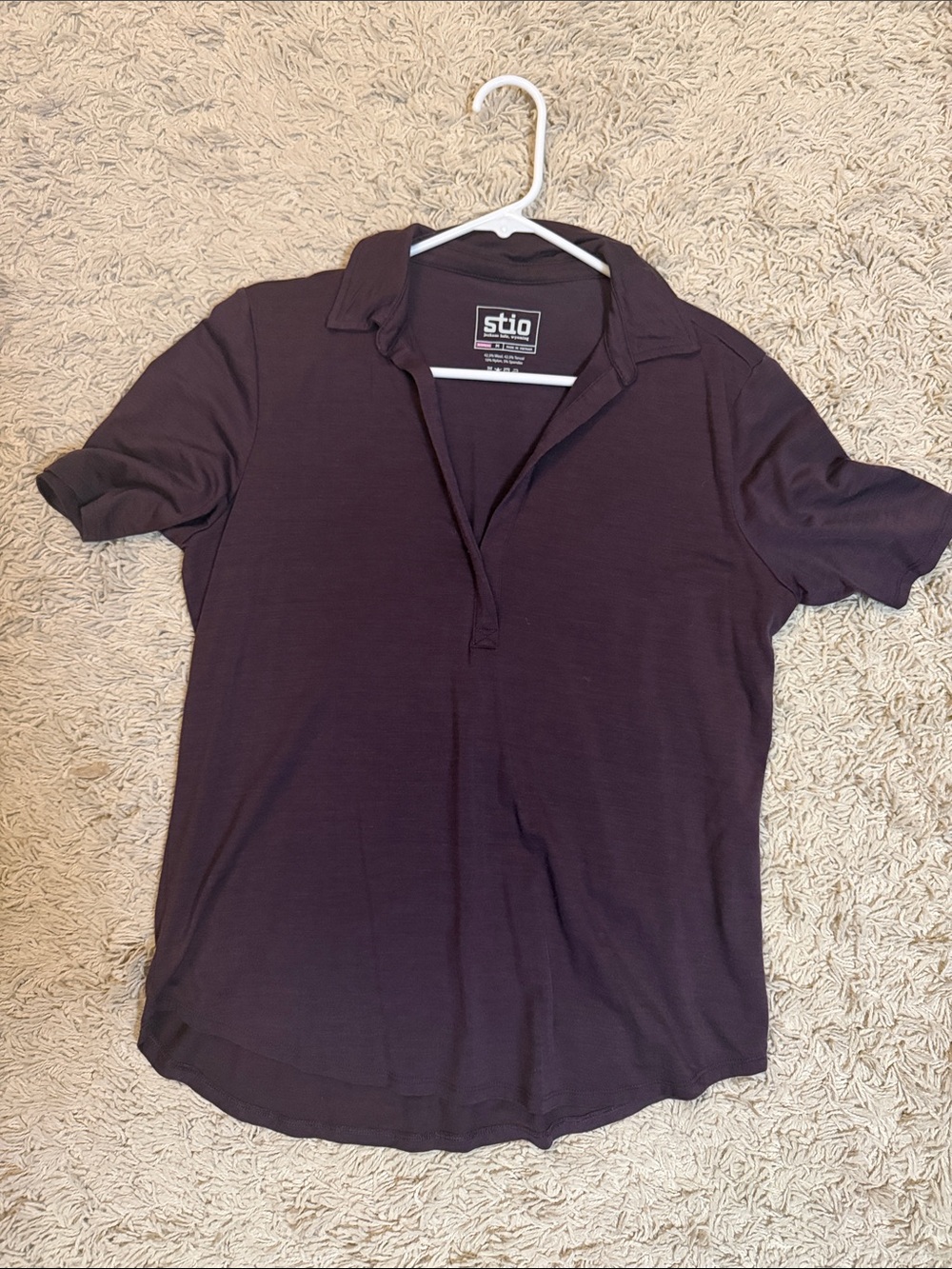 Stio Short-Sleeve Polo — Plum